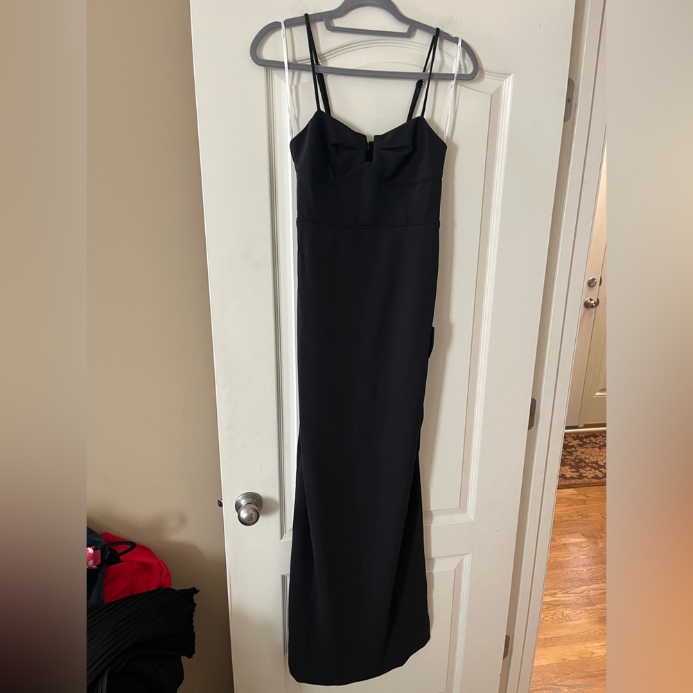 Lulu's Classic Black Column Maxi Dress Designer Women’s size Small - Picture 9 of 14
